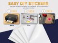 10 Sheets Holographic Paper A4 Vinyl Sticker Printable Label Self Adhesive Paper Sticker Waterproof Laser Color for Inkjet Print.