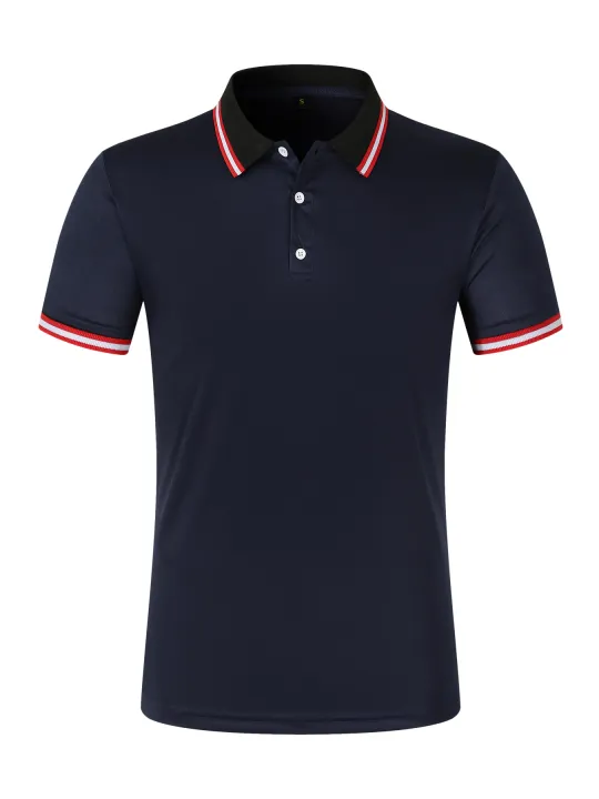 2024%20New%20Men'S%20Classic%20Short%20Sleeve%20Polo%20Shirt%20Summer%20Top%20Casual%20T-Shirt%20Threaded%20Collar%20Oversized%20S-XXXL%20-%20Image%206