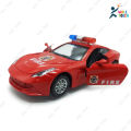 Alloy Die cast Metal 1:32 Scale Rescue Police Toy Car & Ambulance Car Mini Latest Pull & Back Car With Auto Music Gift For Children. 