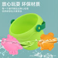 Bath Toys Children's fall-resistant soft rubber beach bucket set, baby shovel digging tools, children's beach play in the water, sand toys.