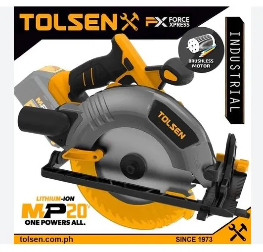 TOLSEN 20V Li-Ion Brushless Cordless Circular Saw Ø185mm (7-1/4”) (Not  Included Battery And Charger) Model 87282 | Daraz.com.bd