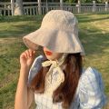 OMEA Lace Bucket Hat Women Cute Floral Fisherman Hat Summer Beach Visor Adjustable Ribbon Wide Brim Bonnet Elegant Cap Luxury.