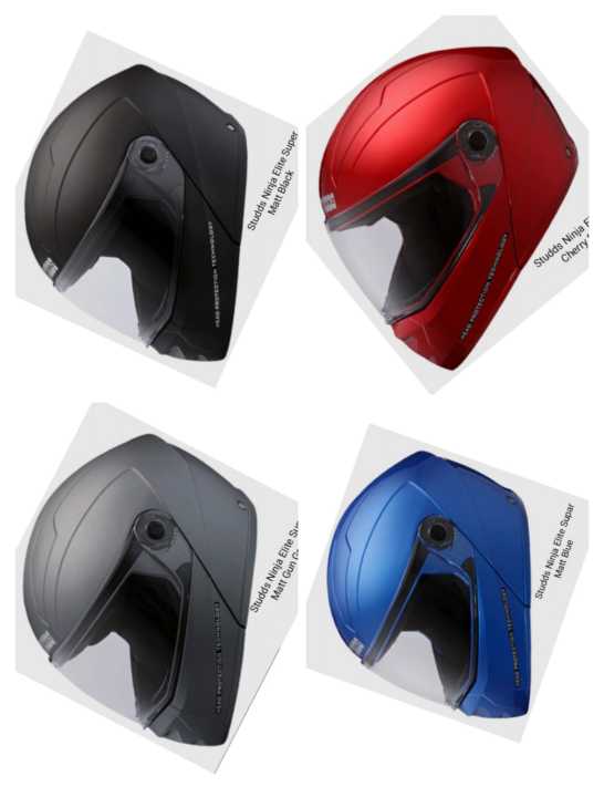 Flip Up Ninja Elite Super Helmet Ninja Elite Black With Carbon