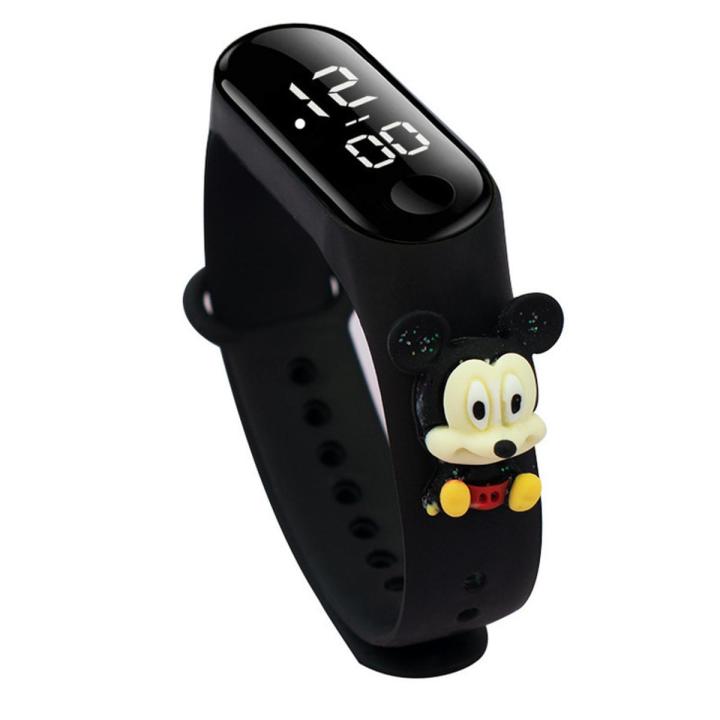 Kids Digital Super Hero and Heroine Cartoon Character Waterproof LED Top Ten Watches for Boys and Girls
