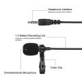 PULUZ 3.5mm Mini Portable Clip-on Lapel Lavalier Condenser Mic Wired Microphone for iPhone iPad Android Smartphone DSLR Camera Computer PC Laptop. 