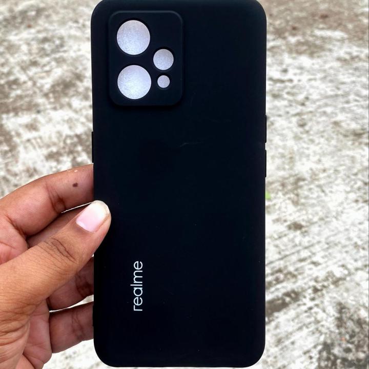 HAOYE Custodia per Realme 9 Pro 5G / Realme 9 5G Cover, Silicone Carcasa Anticaduta con Bordi Rialzati/Angoli Rinforzati e Design Semplice - Nero