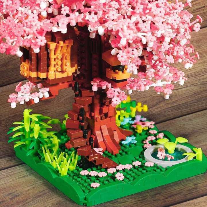 Cherry%20Blossom%20Tree%20House%20Building%20Blocks%20Compatible%20with%20Lego%20Small%20Micro%20Particle%20Adult%20Assembly%20Woodblock%20Toys%20and%20Gifts%20-%20Image%203