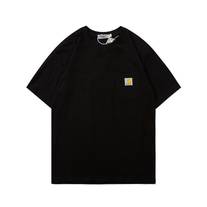 Kahart%20Classic%20Embroidery%20Small%20Icon%20Pocket%20Men%20and%20Women%20Students%20Loose%20Pure%20Cotton%20CoupleTT-shirt%20-%20Image%203