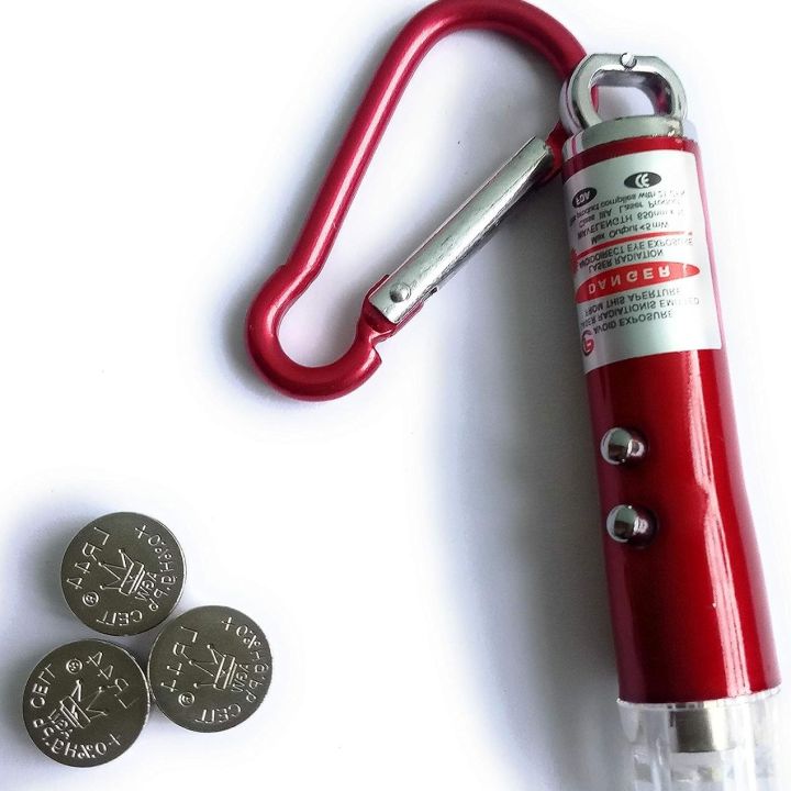 Multi-Functional Mini 3 in 1 Laser Pointer, LED Torch & UV Light with Key Chain