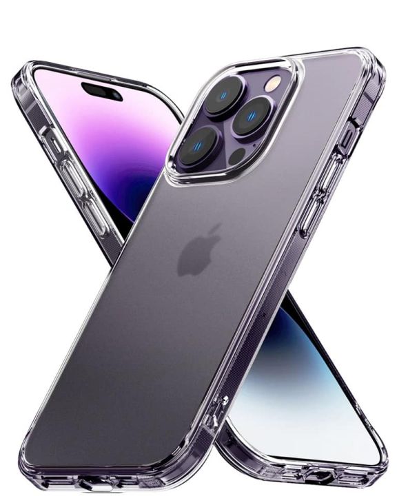 For Apple iPhone 14 Pro Premium Silicone Case Crystal Clear Soft TPU Ultra-Thin Transparent Flexible Protective Mobile Phone Back Cover