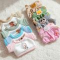 20CM Doll Clothes Kpop Tops Cartoon Animal Pattern T-shirt Trousers Suit Suspender Pants For Idol Dolls Cotton Stuffed Toys. 