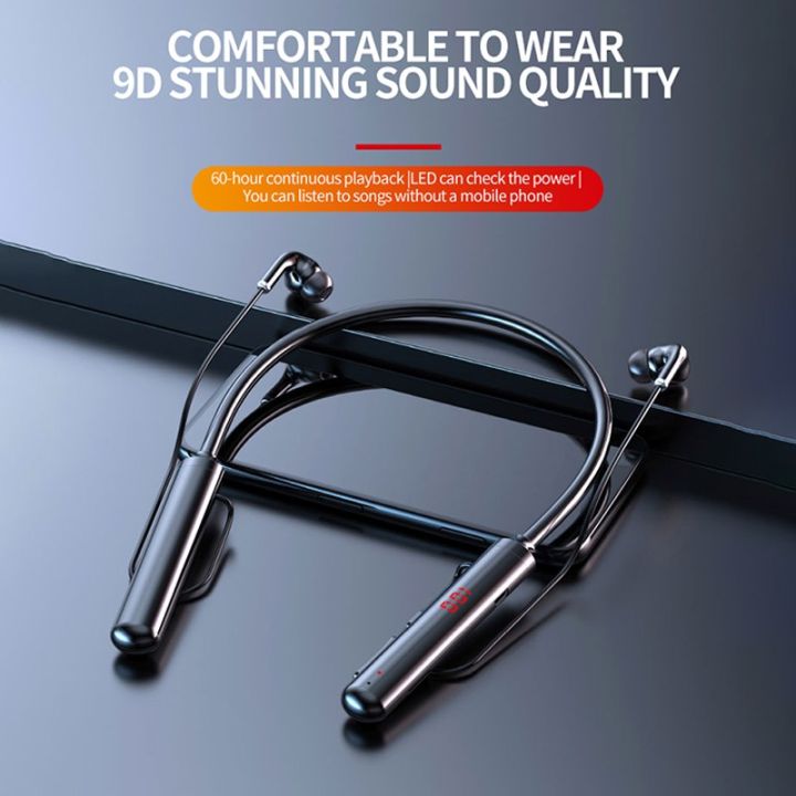 【FUPANG】Hours Wireless Bluetooth Magnetic Sports Standby Running Headset IPX5 Waterproof Sport Earbuds Noise Reduction Neckband Headphone