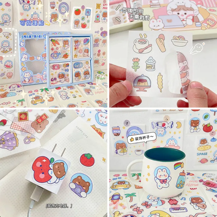 MOMO%20Sauce%20Cartoon%20Set%20Girl%20Heart%20and%20Paper%20Gift%20Box%20Handheld%20Account%20Sticker%20100%20Sheet%20Material%20Pack%20-%20Image%204