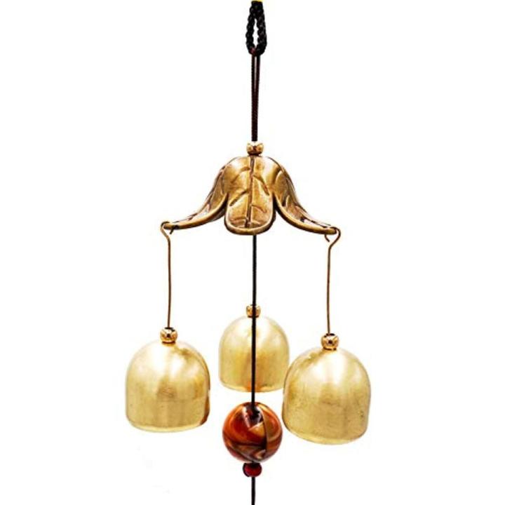 উইন্ড চিমস ডোর ঝুলন্ত 3 কপার বেল - room decoration items