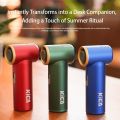 Mini Turbo Jet Fan Turbine Outdoor Jet Brushless Motor Portable Handheld Cooling Appliance Blower Kica USB Recharge Hair Dryer. 