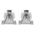 2-Pack V-Type Stainless Steel Pulley Block Mute Bearings Groove Sliding Roller Track Wheel.