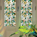 GC Static Cling Decorative Window Film, Vivid Plant Flower Stained Glass Window Decals Sticker Non-Adhesive, Sunscreen Window Clings For Living Room Kitchen.