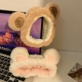 In 2023 The New Sweet and Cute Bear Plush Face Wash Hair Band Female Cartoon Facial Mask Special Headband Four Seasons Gifts.