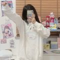 Sanrio Clothes Cinnamoroll Print Long Sleeve Tops Women Hoodies Y2k Cartoon Loose Sweatshirts Female Japan Style Cute Pullovers. 