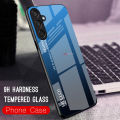 PlusCase for Samsung Galaxy M15 / F15 5G Case Glass Hard Gradient Painted Shockproof Phone Back Cover.