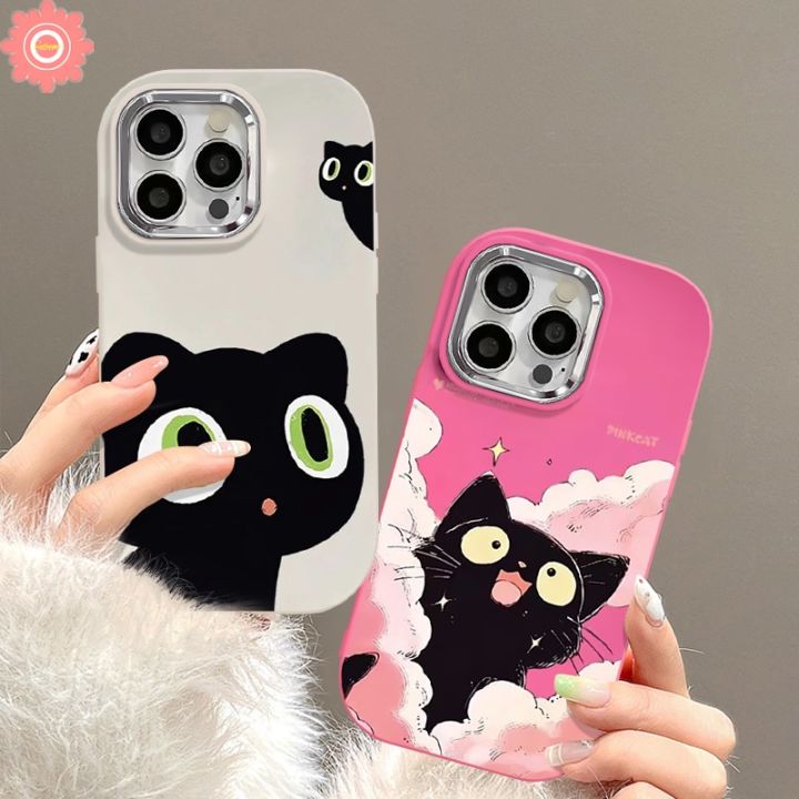 Cartoon%20Lovely%20Sweet%20Black%20Cat%20Phone%20Case%20Compatible%20for%20IPhone%2011%2015%2014%2012%2013%20Pro%20Max%207Plus%20XR%208%207%20Plus%20X%20XS%20Max%20Cartoon%20Cute%20Cat%20Luxury%20Electroplate%20Plating%20Metal%20Lens%20Soft%20Cover%20-%20Image%204