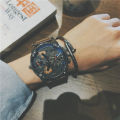 Jingshi ulzzang large dial watch, male personality, men's oversized, European and American college student trendy watch, non mechanical trend. 