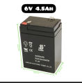 6 Volt 4.5Ah Rechageable Lead-Acid Battery. 
