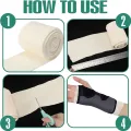 1 Roll Elasticated Tubular Support Bandage Stockinette Tubing for Arm, Knees, Legs Compression Bandage Roll for Tissue Support. 
