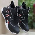 Spring and Summer New Breathable Basketball Shoes Korean Style Good-looking Handsome Sneakers Leather Waterproof Shoes Height Increasing Insole Men's Shoes. 
