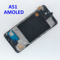 Super AMOELD Display For Samsung Galaxy A51 LCD Display Touch Screen Digitizer Assembly For Samsung A51 SM-A515F LCD Display With Frame.