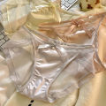 Girl panties mid waist all cotton crotch lace breathable mesh sexy triangle pants women.
