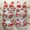 Half-Face Cat and Wind Fox Mask Douyin Online Influencer Same Mask Anime Tiger Cat Mask Stall Hot Sale at Scenic Spot. 