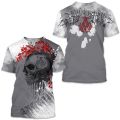 Men's Retro T-Shirt Archaic By Affliction Print Skull Tees fashion T Shirts Tops Short Sleeves Street Handsome New Men Clothing.