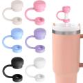Reusable Silicone Straw Topper Eco-friendly Leak-proof Dust-proof Straw Cover Compatible Stanley Cup Fit Spill Stopper for.
