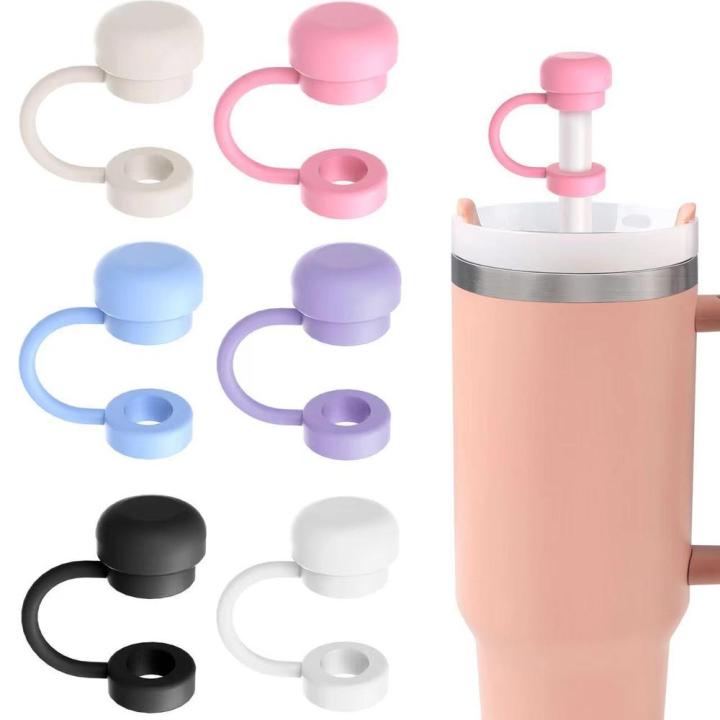 Reusable Silicone Straw Topper Eco-friendly Leak-proof Dust-proof Straw Cover Compatible Stanley Cup Fit Spill Stopper for