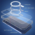For iPhone 13 Pro max Magsafe Magnetic Wireless Charging Case Clear Shockproof Soft Silicone Protect Back Cover.