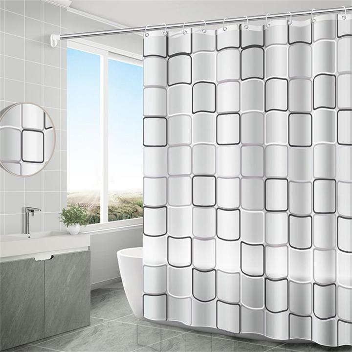 Waterproof%20Bath%20Curtains%20With%20Hooks%20Shower%20Curtain%20180cm%20X%20180cm%20For%20Families%20Apartments%20Dormitories%20Hotels%202022%20new%20-%20Image%203
