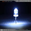 100 Pcs - 5mm DC White LED Light Clear Transparent (Bright) 50 Pcs Pack. Indicator LED, Lighting, DIY or General Purpose LED. 