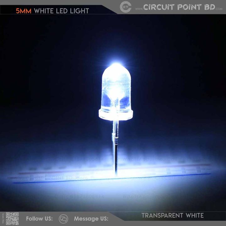100%20Pcs%20-%205mm%20DC%20White%20LED%20Light%20Clear%20Transparent%20(Bright)%2050%20Pcs%20Pack.%20Indicator%20LED,%20Lighting,%20DIY%20or%20General%20Purpose%20LED%20-%20Image%202