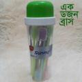 Sunny toothbrush soft multicolour 12 psc with cap and 1 water pot jar free.