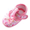 Newborn Baby Flower Print Shoes Summer Baby Girl Cute Bow Floral Print Breathable Princess Shoes Soft Sole Flat Anti-Slip Sandals(0-12 Month) - Baby Shoes Girls. 