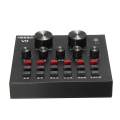 V8 Multifunctional USB Audio Interface Intelligent Volume Adjustable Audio Mixer Sound Card. 