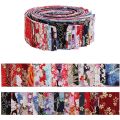 Jelly Roll Fabric Strips for Quilting,40 PCS Roll Cotton Fabric for Sewing with Different Patterns DIY Craft Patchwork. 