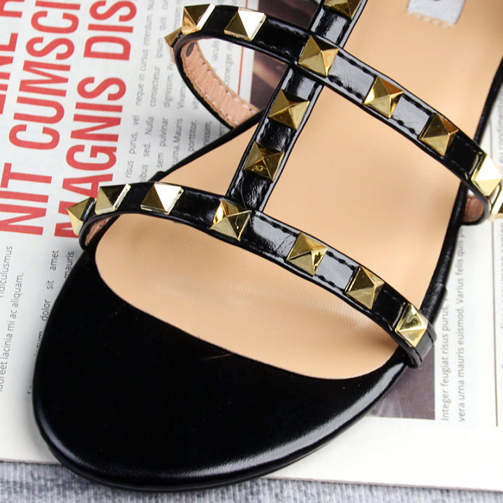 2023%20summer%20women's%20sandals%20ladies%20casual%20flat%20shoes%20simple%20style%20Fashion%20rivet%20design%20walking%20and%20shopping%20Large%20size%2041-43%20-%20Image%206