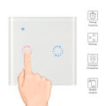 Tuya APP European standard wifi switch smart touch remote control switch Alexa smart wall switch 1 / 2 / 3 Gang Touch Switch.