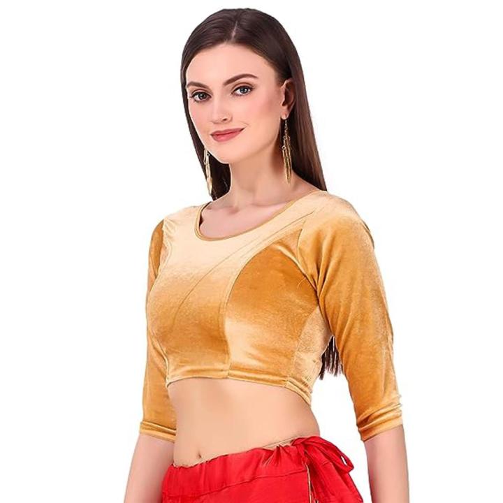 Velvet Three Quarter Blouse For Women
