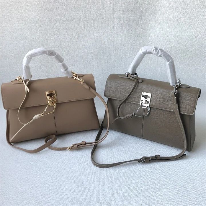 Cafune%20cowhide%20Women's%20vintage%20Briefcase%20stance%20wallet%20Single-shoulder%20crossbody%20portable%20commuter%20Kelly%20Bag%20-%20Image%203