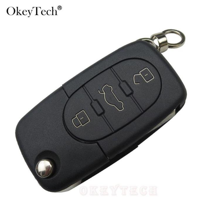 High Quality Replacement Flip Remote Car Key Shell Case Fob For Audi A4 A6 A6 A1 A3 A6L Q7 A8 Keys Car-Styling