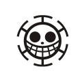 【The road to happiness Store】PIECE Trafalgar Law cosplay Animation logo tattoo Sticker XR076. 