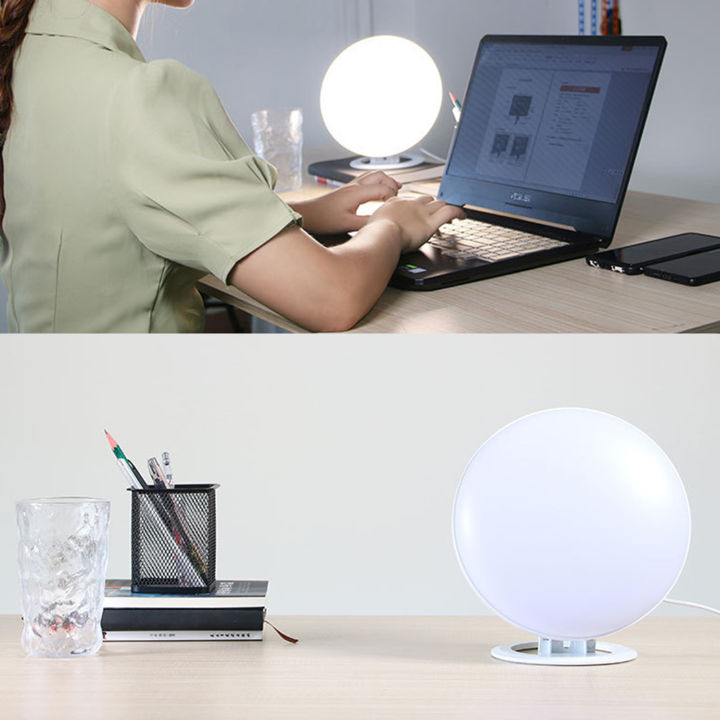GC%20Therapy%20Lamp%20Round%20Sad%20Night%20Light%20UV%20Free%20Daylight%205%20Levels%20Brightness%20Adjustable%204%20Timers%20And%20Memory%20Function%20Light%20For%20Blue%20Mood%20-%20Image%202